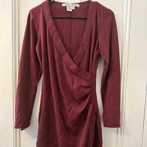 Long sleeve Max Studio dress, burgandy